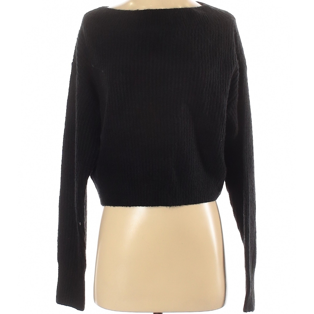 Anthropologie Line & Dot black cropped sweater